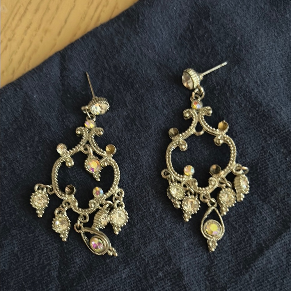 Elegant Gold Chandelier Earrings